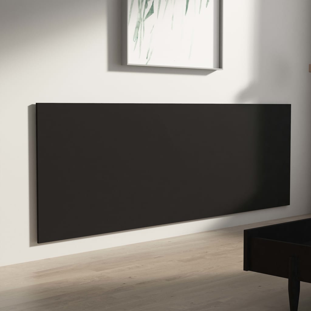 Testiera per Letto Nera 240x1,5x80 cm in Legno Ingegnerizzato