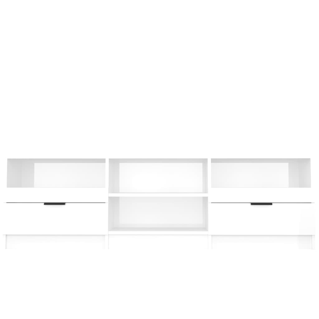 Mobile per TV Bianco Lucido 150x33,5x45cm Legno Ingegnerizzato