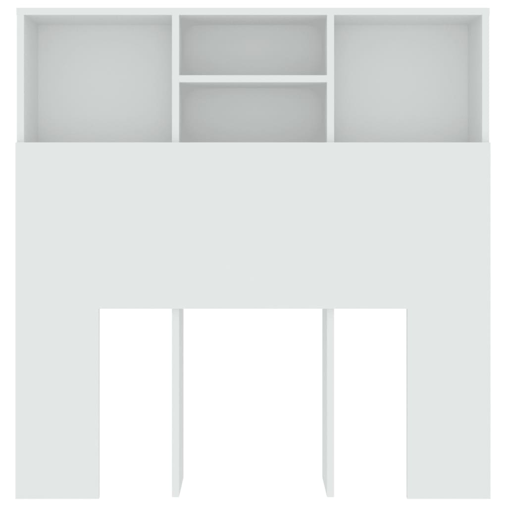 Testiera con Contenitore Bianco 100x19x103,5 cm