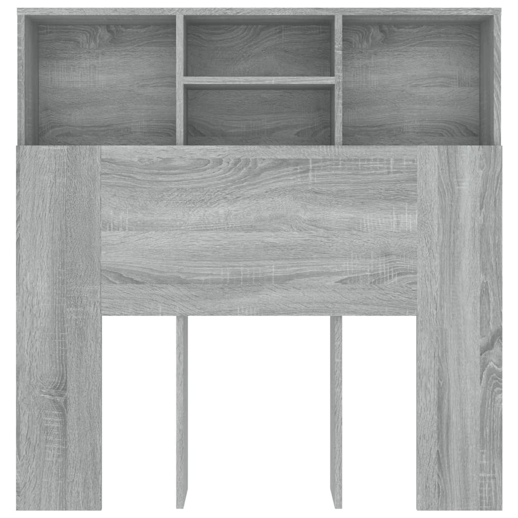 Testiera con Contenitore Grigio Sonoma 100x19x103,5 cm
