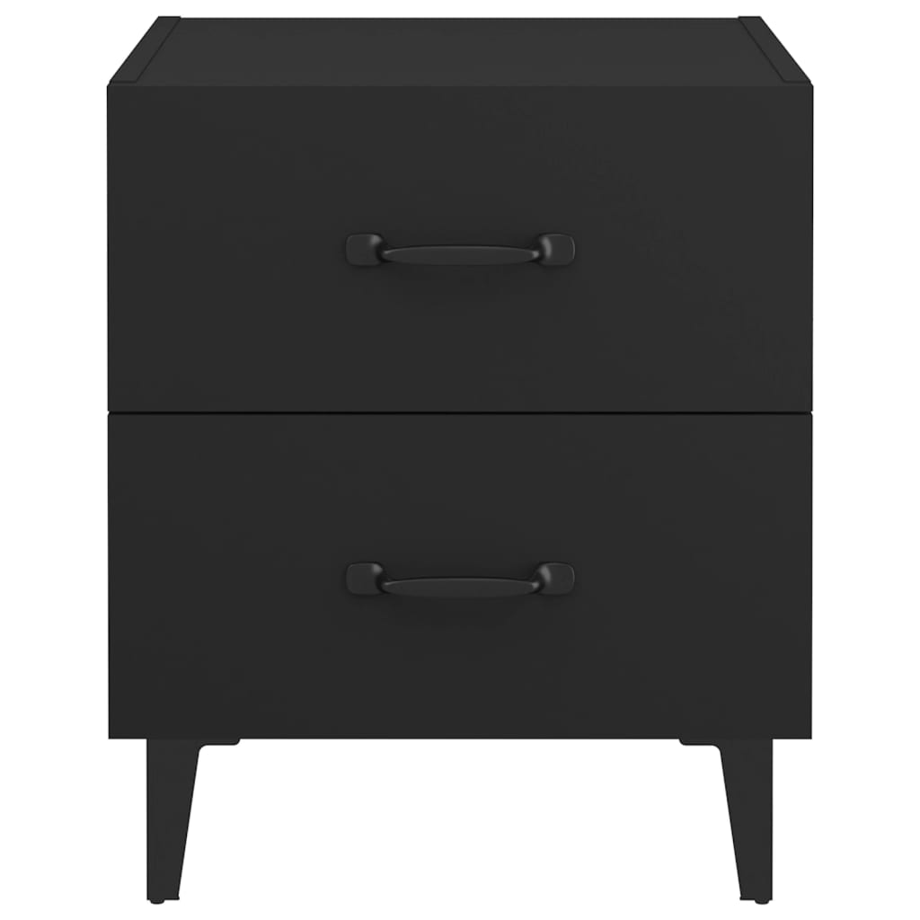 Comodini 2 pz Neri 40x35x47,5 cm