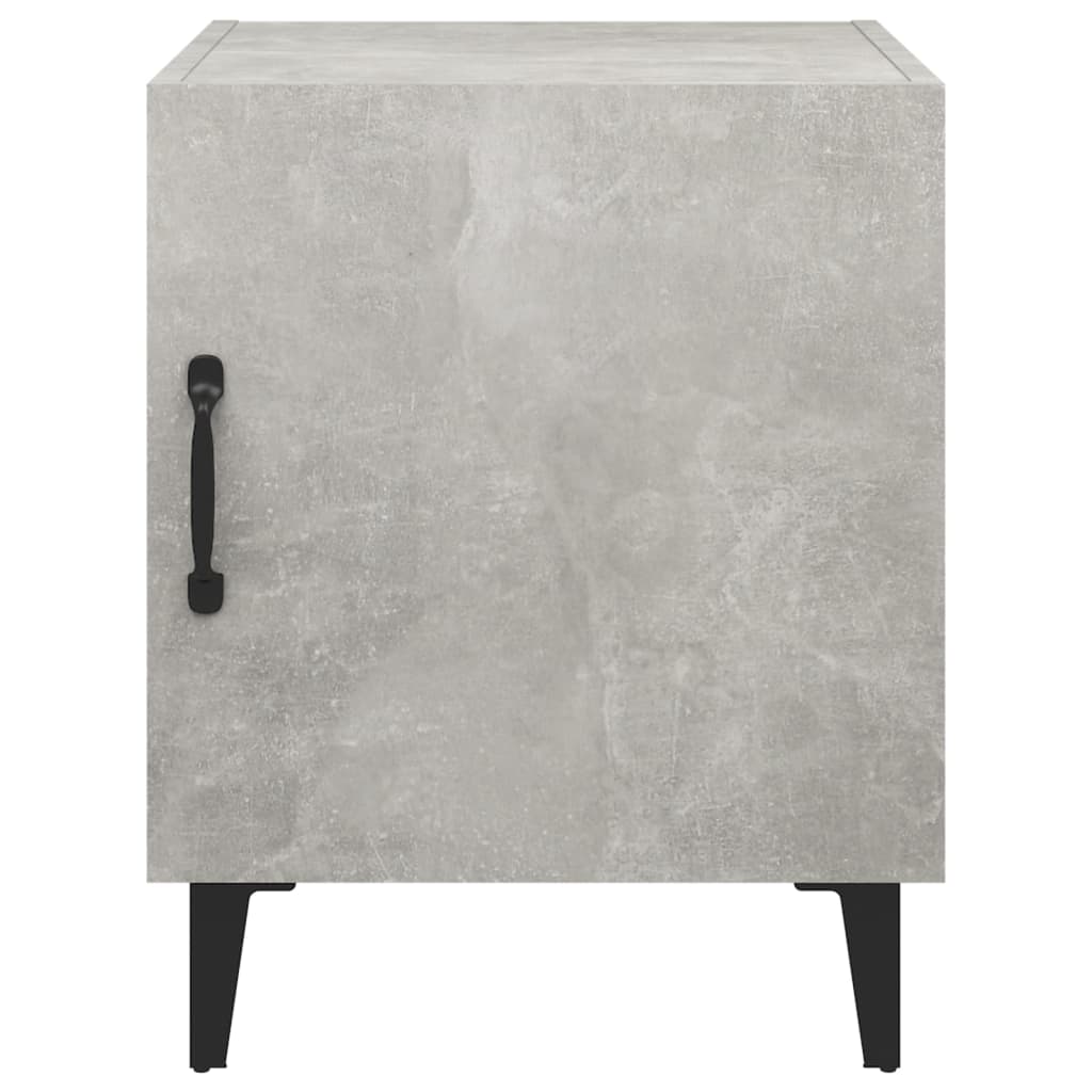 Comodini 2 pz Grigio Cemento in Legno Multistrato