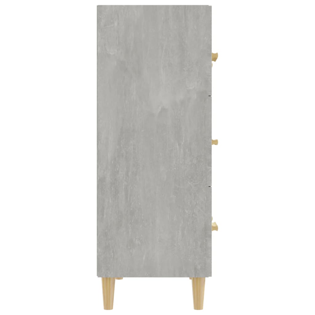 Credenza Grigio Cemento 70x34x90 cm in Legno Multistrato