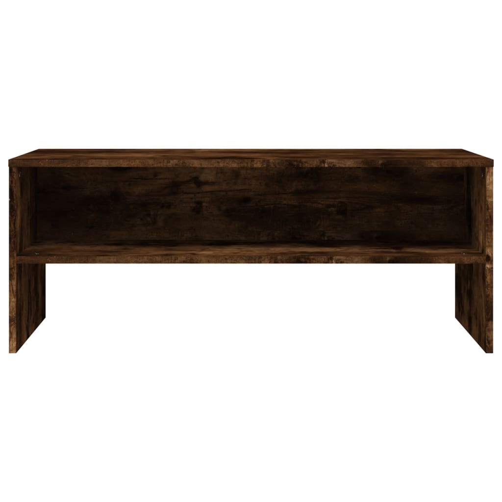 Mobile Porta TV Rovere Fumo 100x40x40 cm in Legno Multistrato