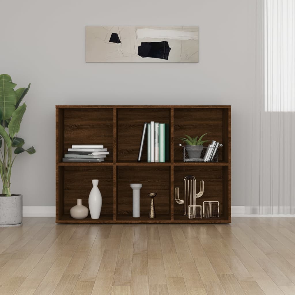 Libreria/Credenza Rovere Marrone 66x30x98 cm Legno Multistrato