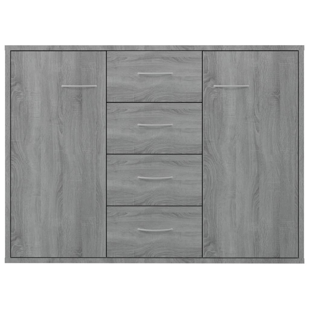 Credenza Grigio Sonoma 88x30x65 cm in Legno Multistrato