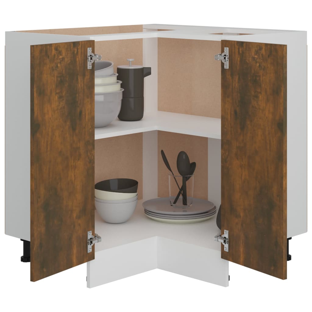 Armadietto Cucina Rovere Fumo 75,5x75,5x81,5 cm in Legno