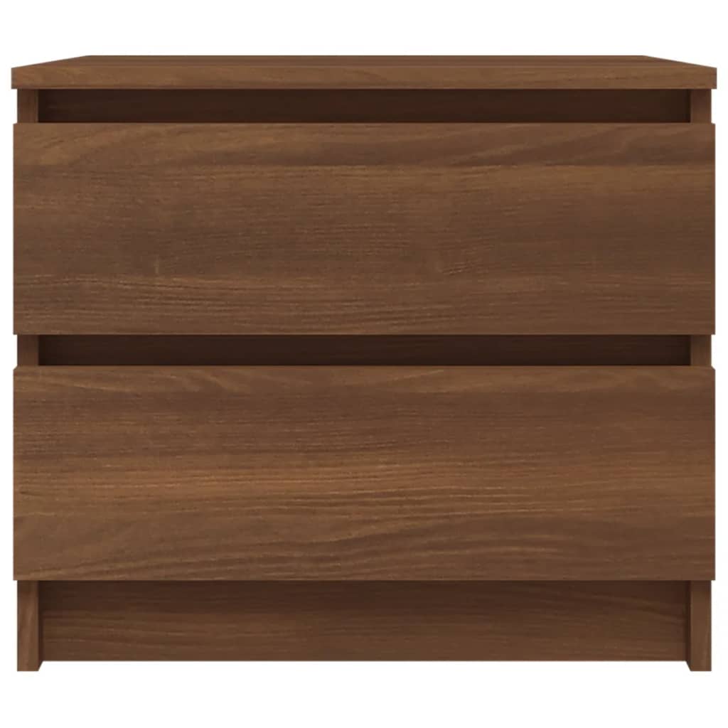 Comodini Rovere Marrone 2 pz 50x39x43,5 cm in Legno Multistrato