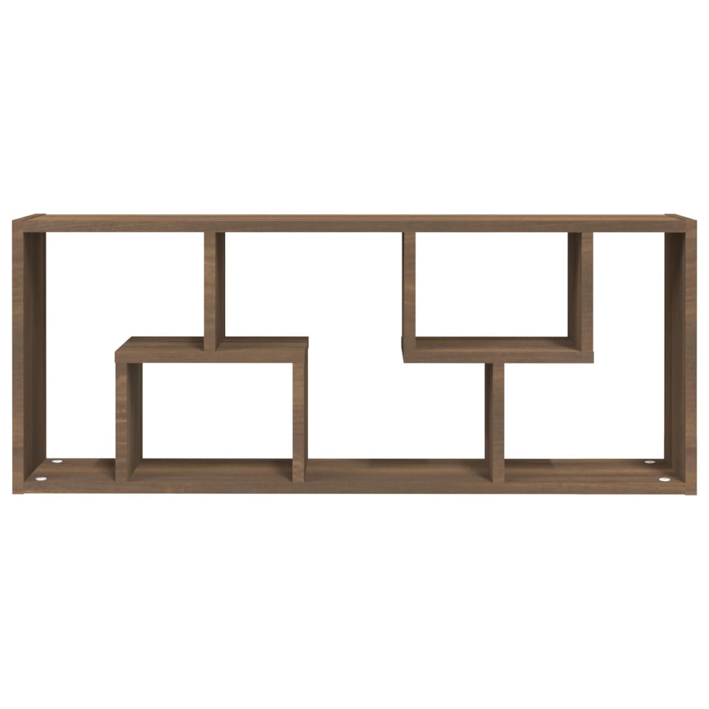 Mensola a Muro Rovere Marrone 36x16x90 cm in Legno Multistrato