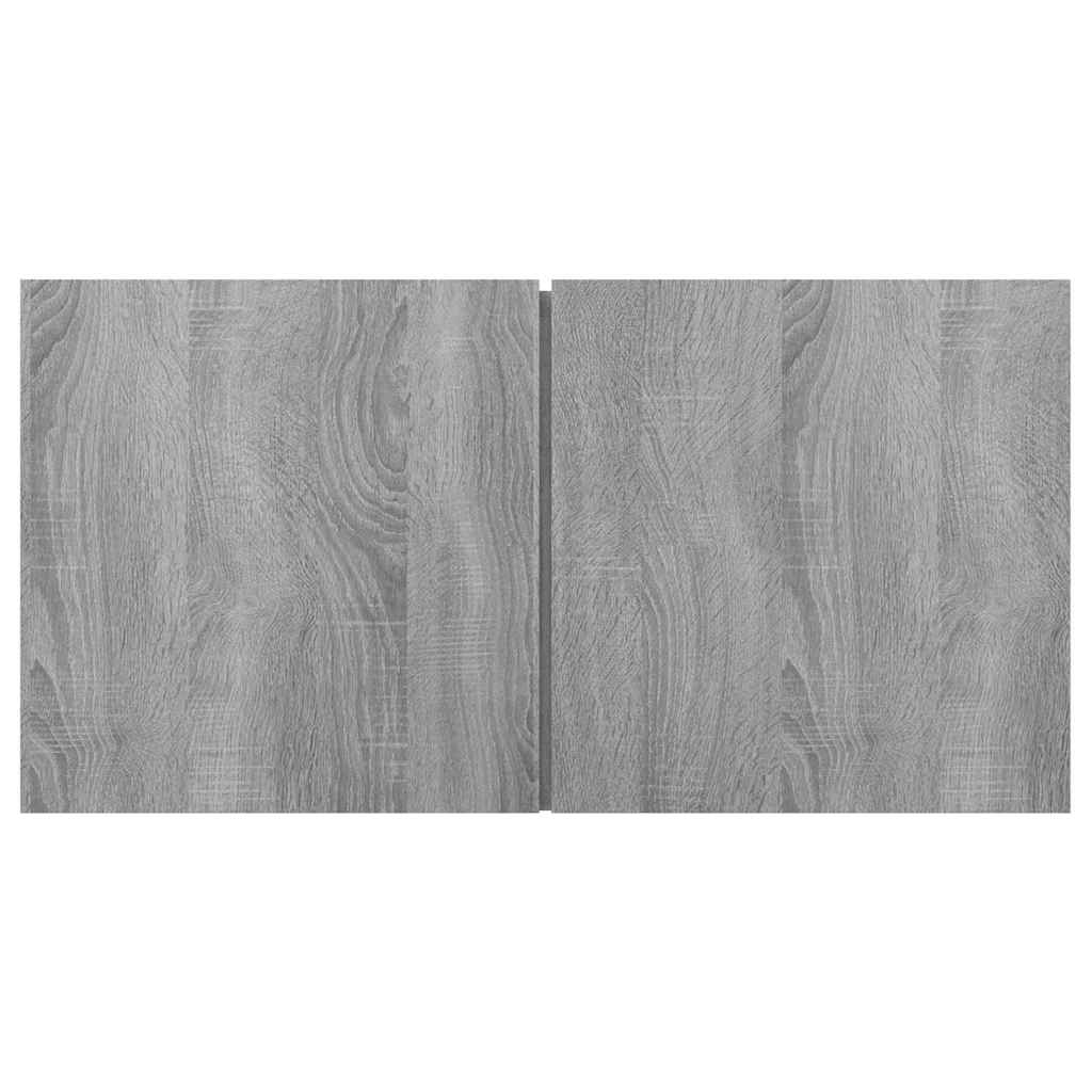 Mobili TV Pensili Grigio Sonoma 2 pz 60x30x30 Legno Multistrato