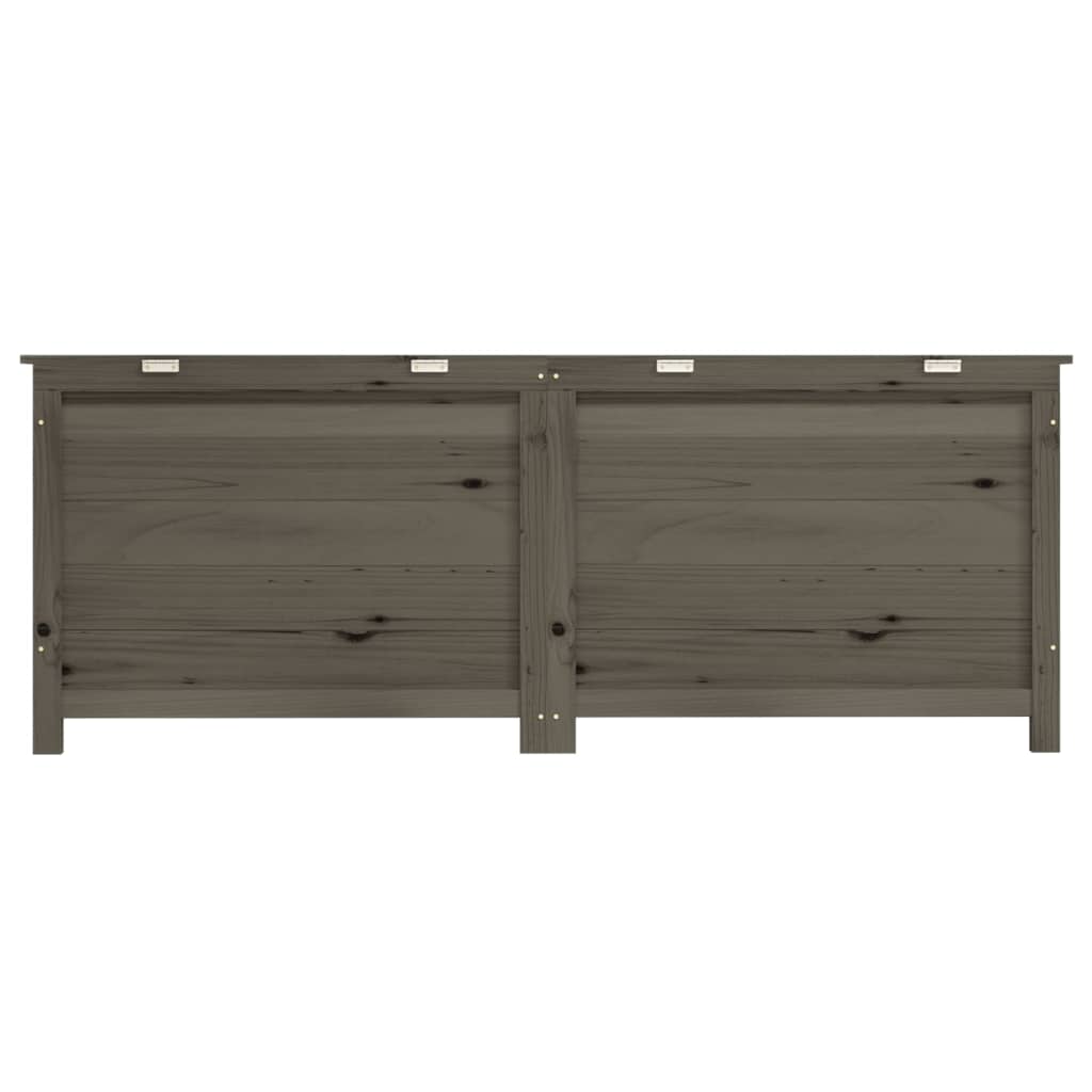 Scatola Cuscini Antracite 150x50x56 cm Legno Massello di Abete
