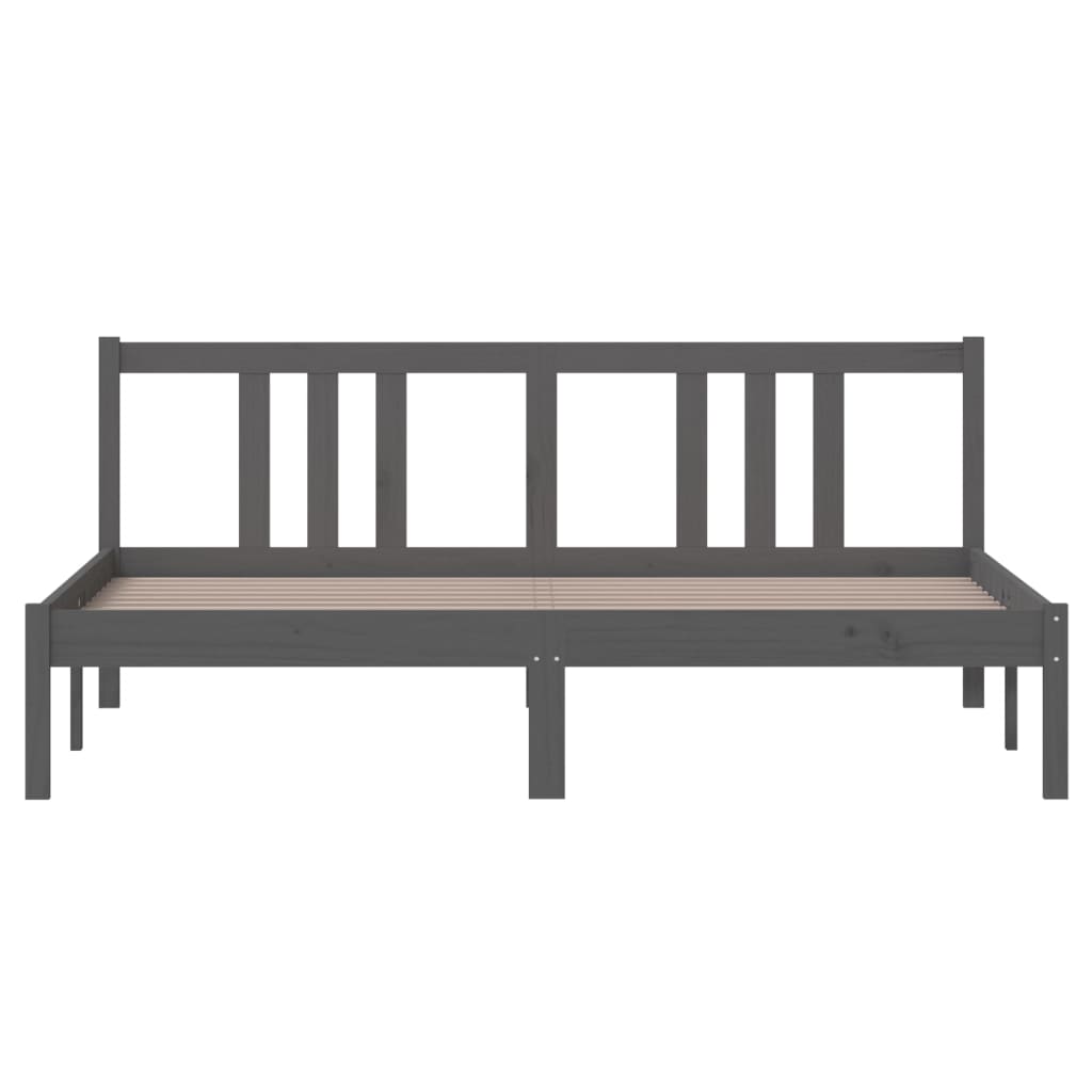 Giroletto Grigio in Legno Massello 160x200 cm