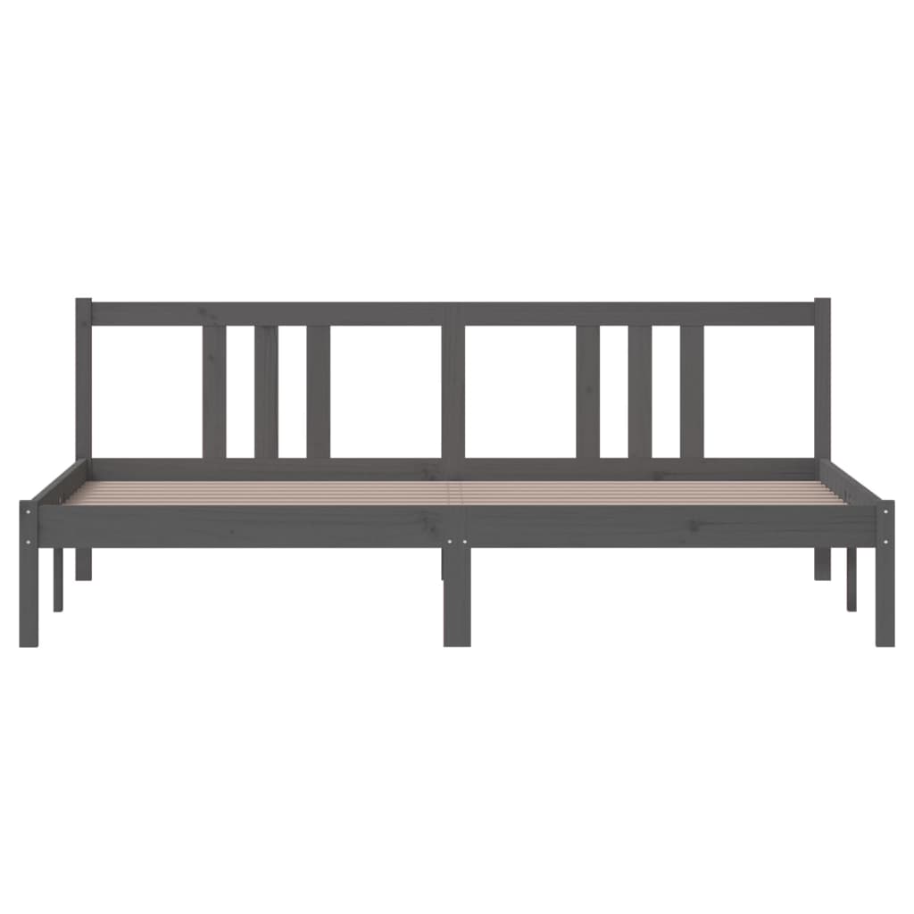 Giroletto Grigio in Legno Massello 180x200 cm Super King