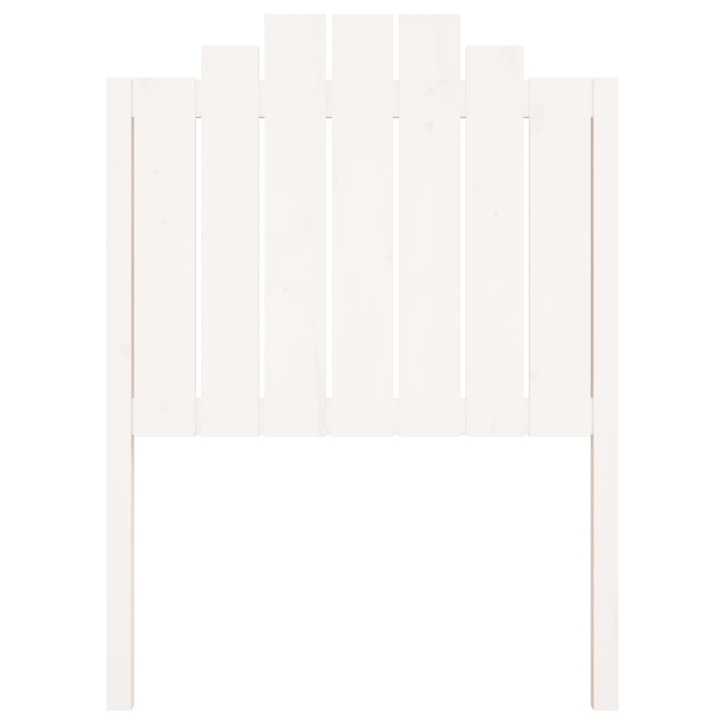 Testiera per Letto Bianca 81x4x110 cm in Legno Massello di Pino