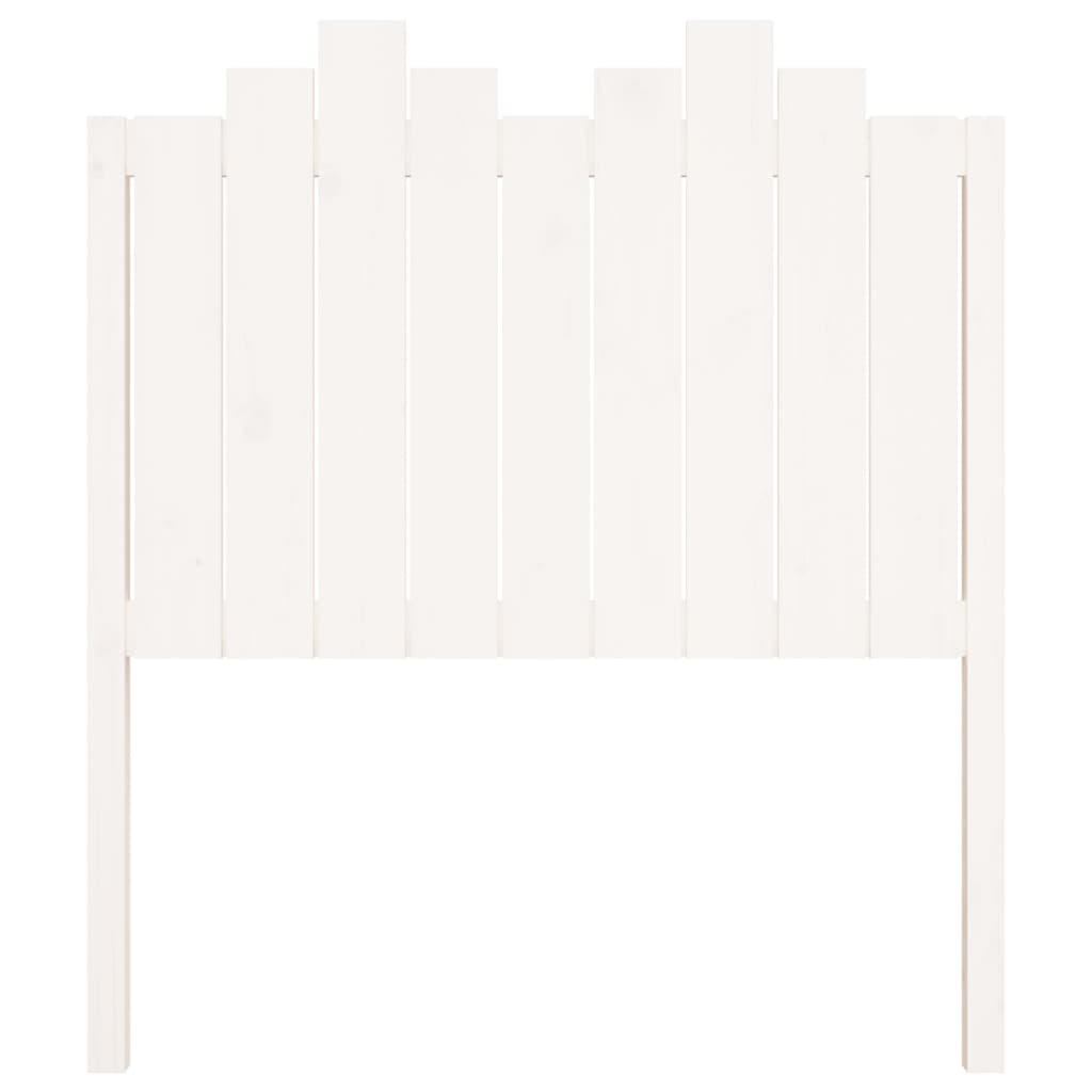 Testiera per Letto Bianca 96x4x110 cm in Legno Massello di Pino