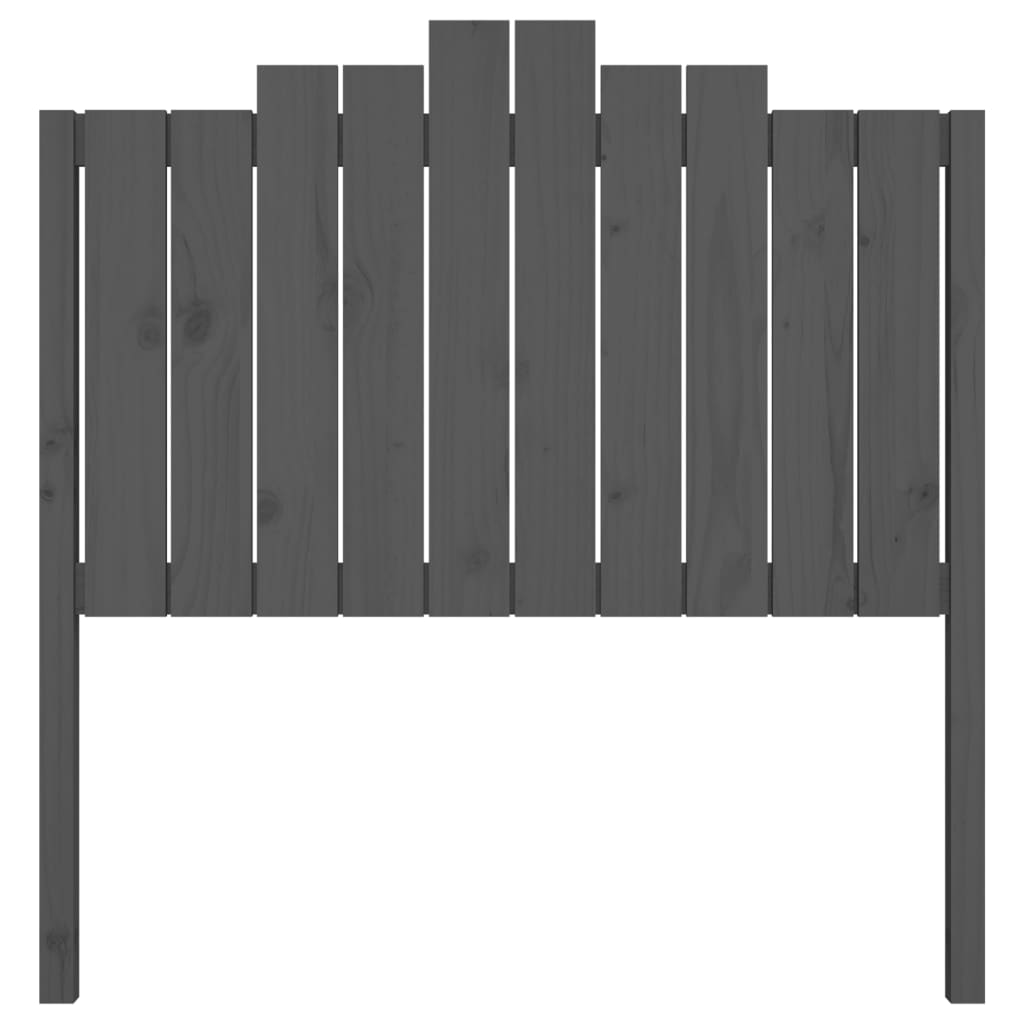 Testiera per Letto Grigia 106x4x110cm in Legno Massello di Pino