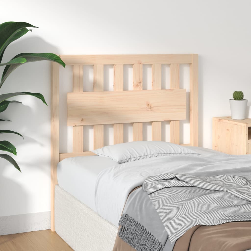 Testiera per Letto 95,5x4x100 cm in Legno Massello di Pino