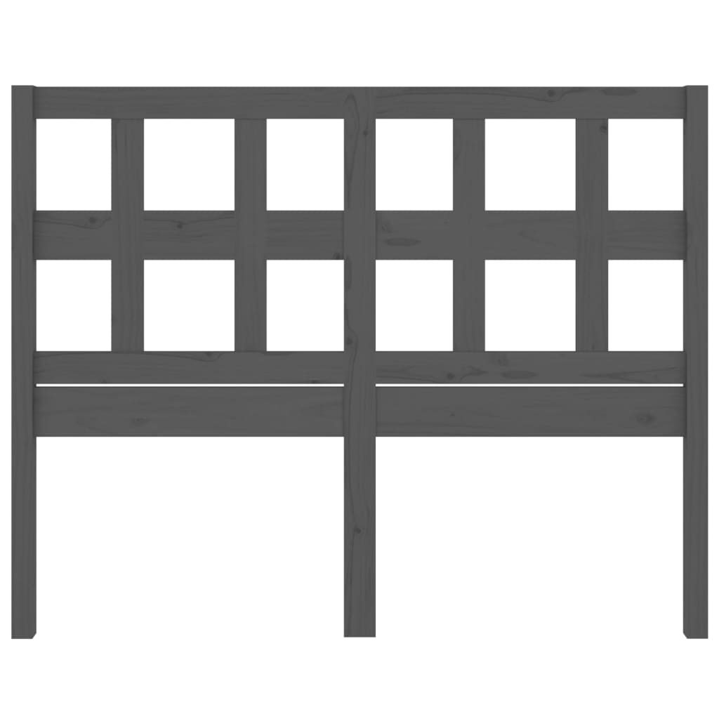 Testiera per Letto Grigia 155,5x4x100 cm Legno Massello di Pino