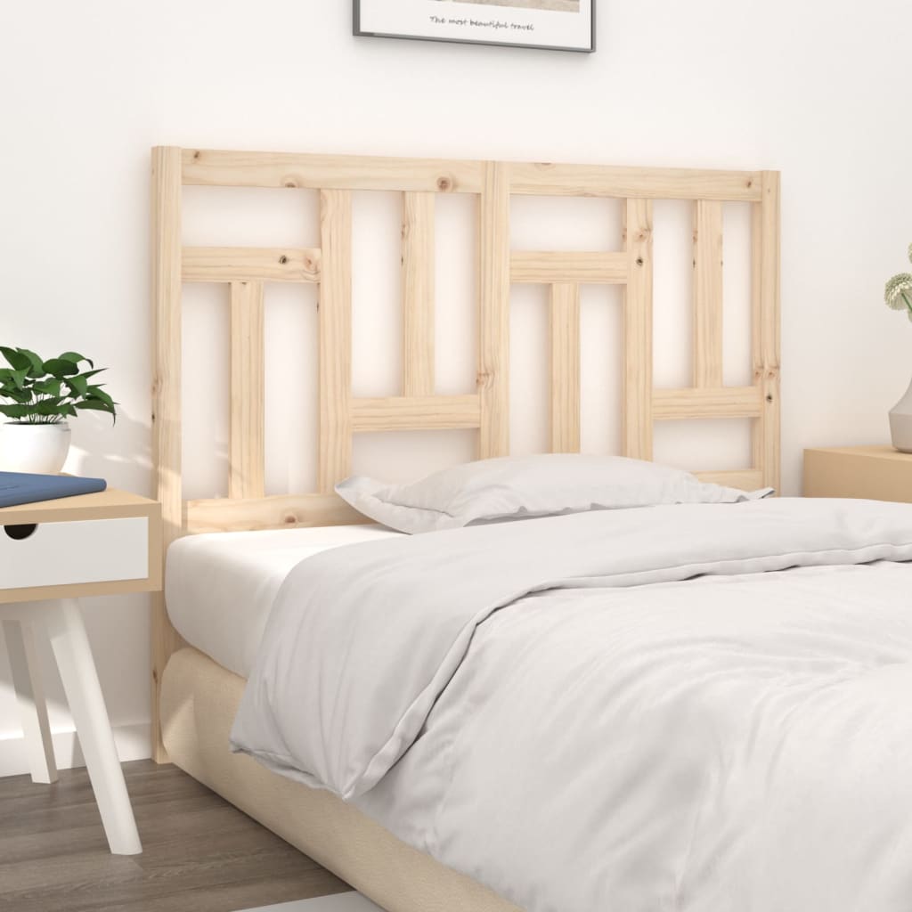 Testiera Letto 125,5x4x100 cm in Legno Massello di Pino