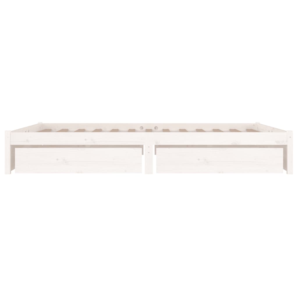 Giroletto con Cassetti Bianco 120x190 cm Small Double