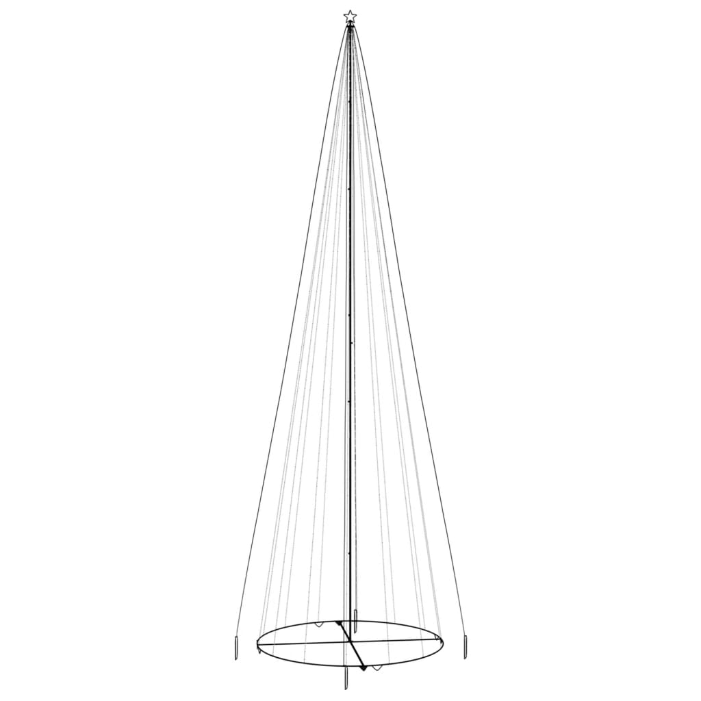 Albero di Natale a Cono Colorato 1134 LED 230x800 cm
