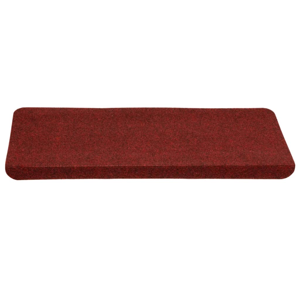 Tappetini Autoadesivi per Scale 15 pz 65x24,5x3,5 cm Rosso