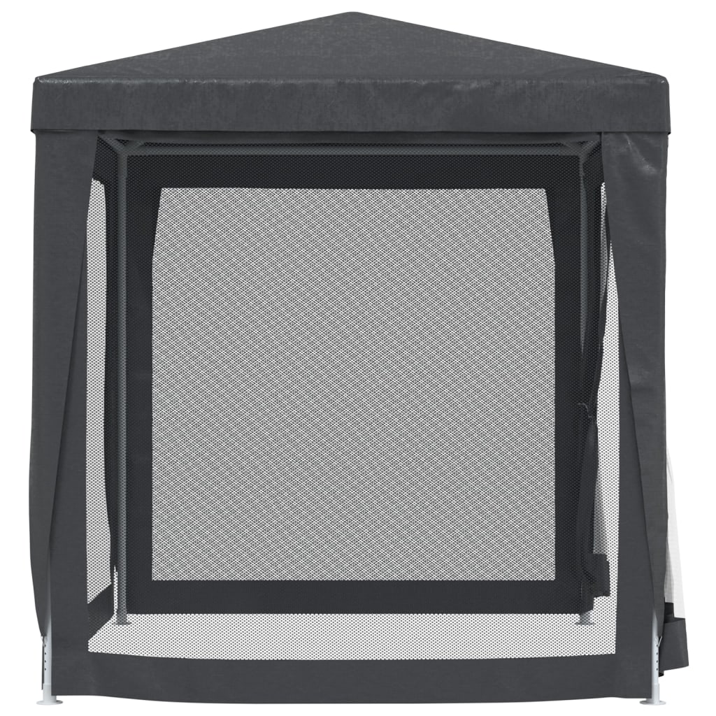 Tenda per Feste con 4 Pareti in Rete Antracite 2x2 m in HDPE