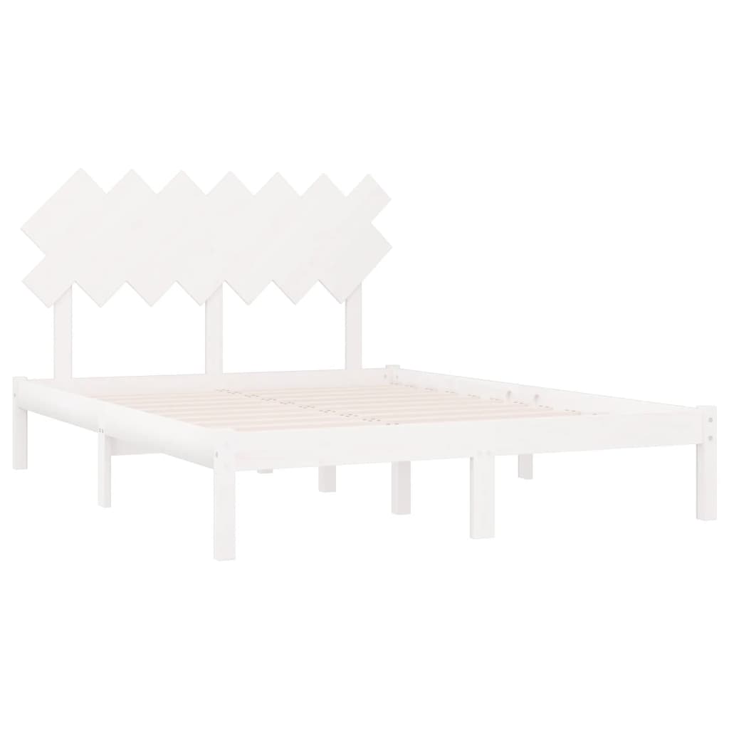 Giroletto Bianco 140x190 cm 4FT6 Double in Legno Massello