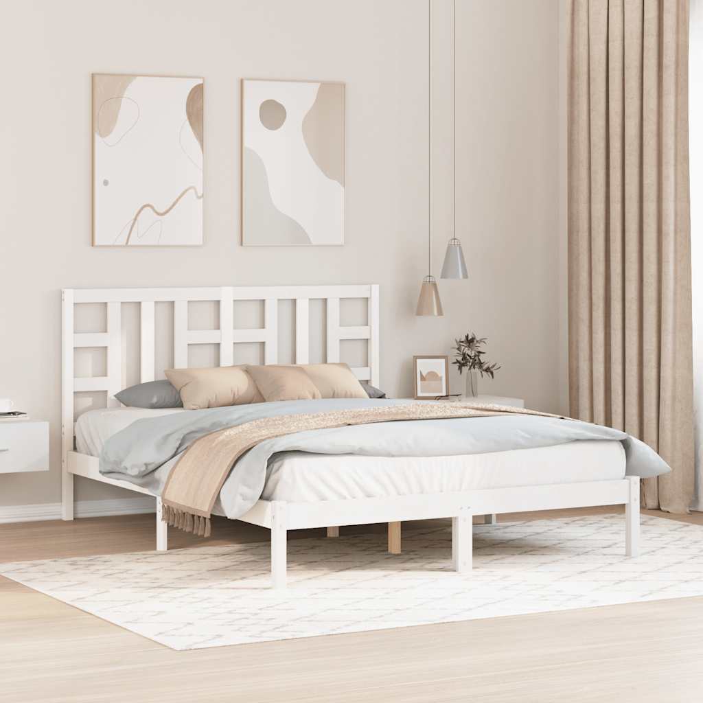 Giroletto Bianco in Legno Massello 150x200 cm King Size