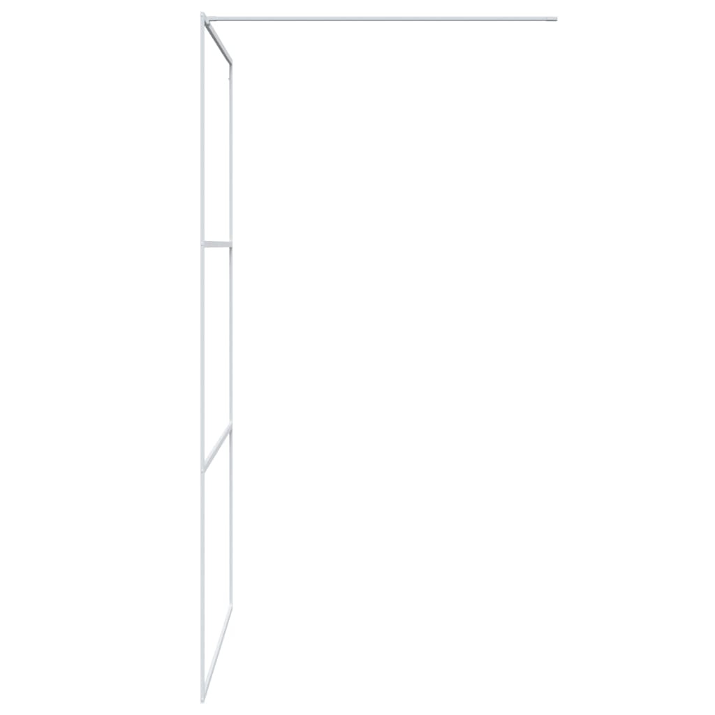 Parete Doccia Walk in Bianca 115x195 cm Vetro Trasparente ESG