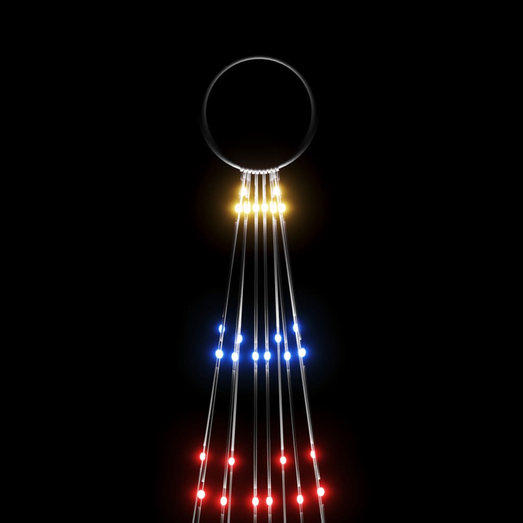 Albero di Natale Pennone Colorato 310 LED 300 cm