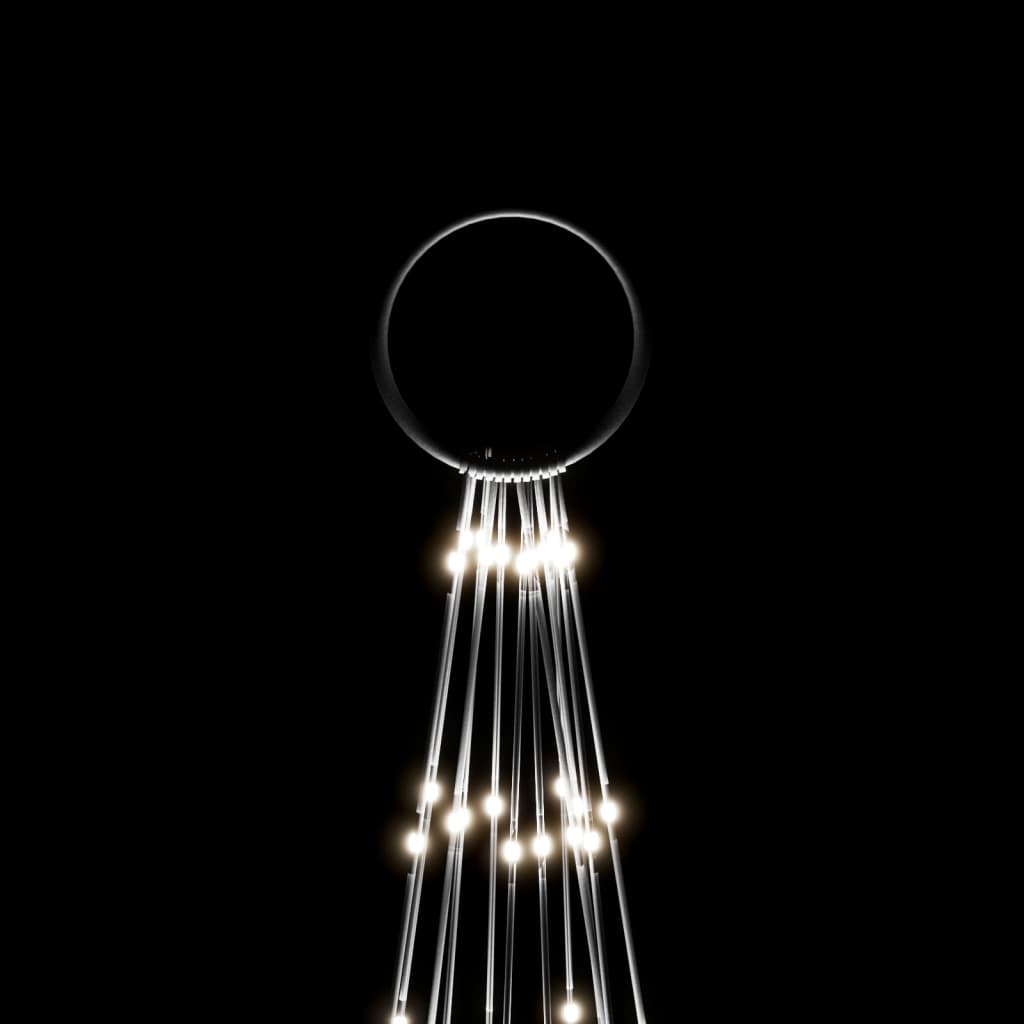 Albero di Natale Pennone Bianco Freddo 732 LED 500 cm