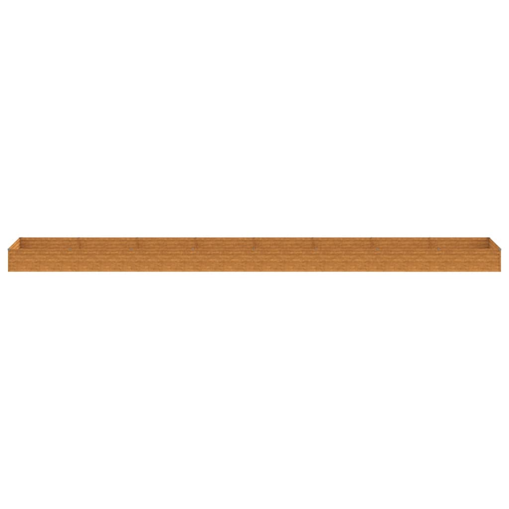 Fioriera Rialzata da Giardino 770x100x36 cm in Acciaio Corten