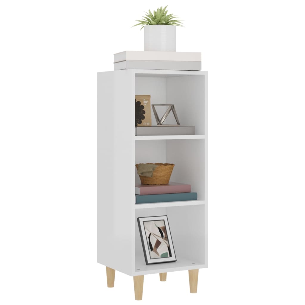 Credenza 34,5x34x90 cm in Legno Multistrato Bianco Lucido