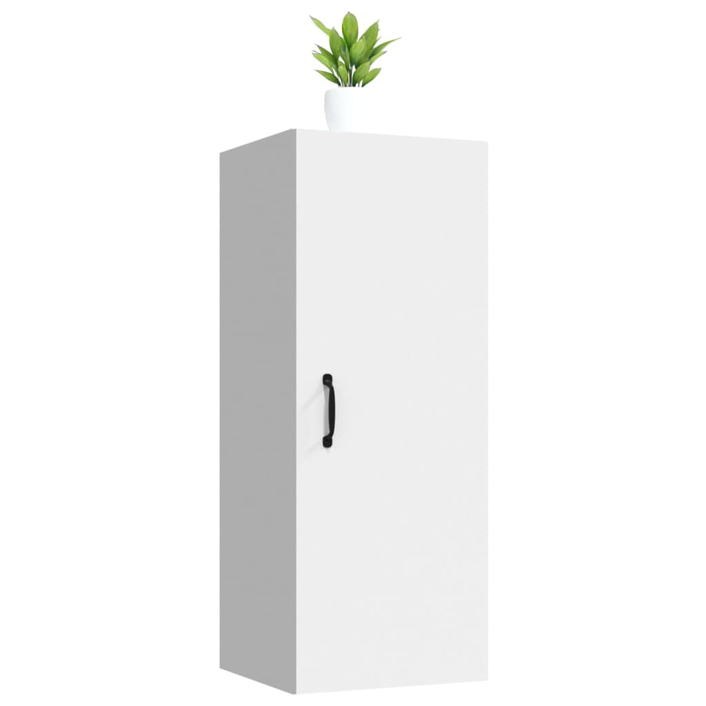 Armadietto Pensile a Muro Bianco 34,5x34x90cm Legno Multistrato