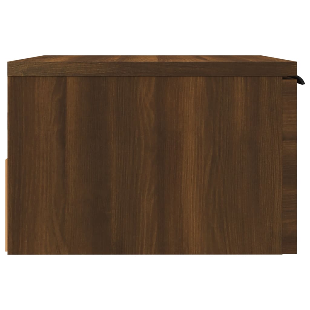 Comodino a Muro Rovere Marrone 34x30x20 cm