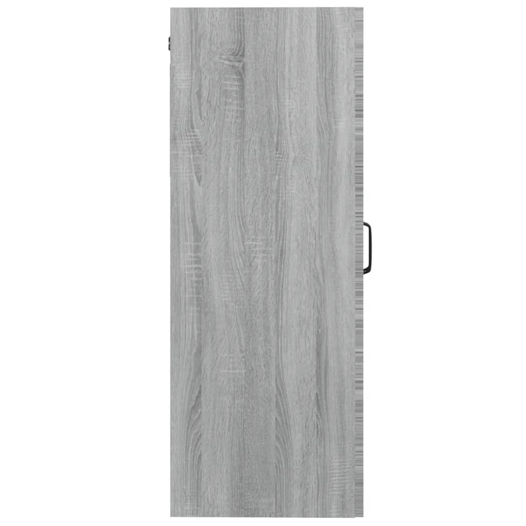 Armadietto Pensile a Parete Grigio Sonoma 69,5x34x90 cm