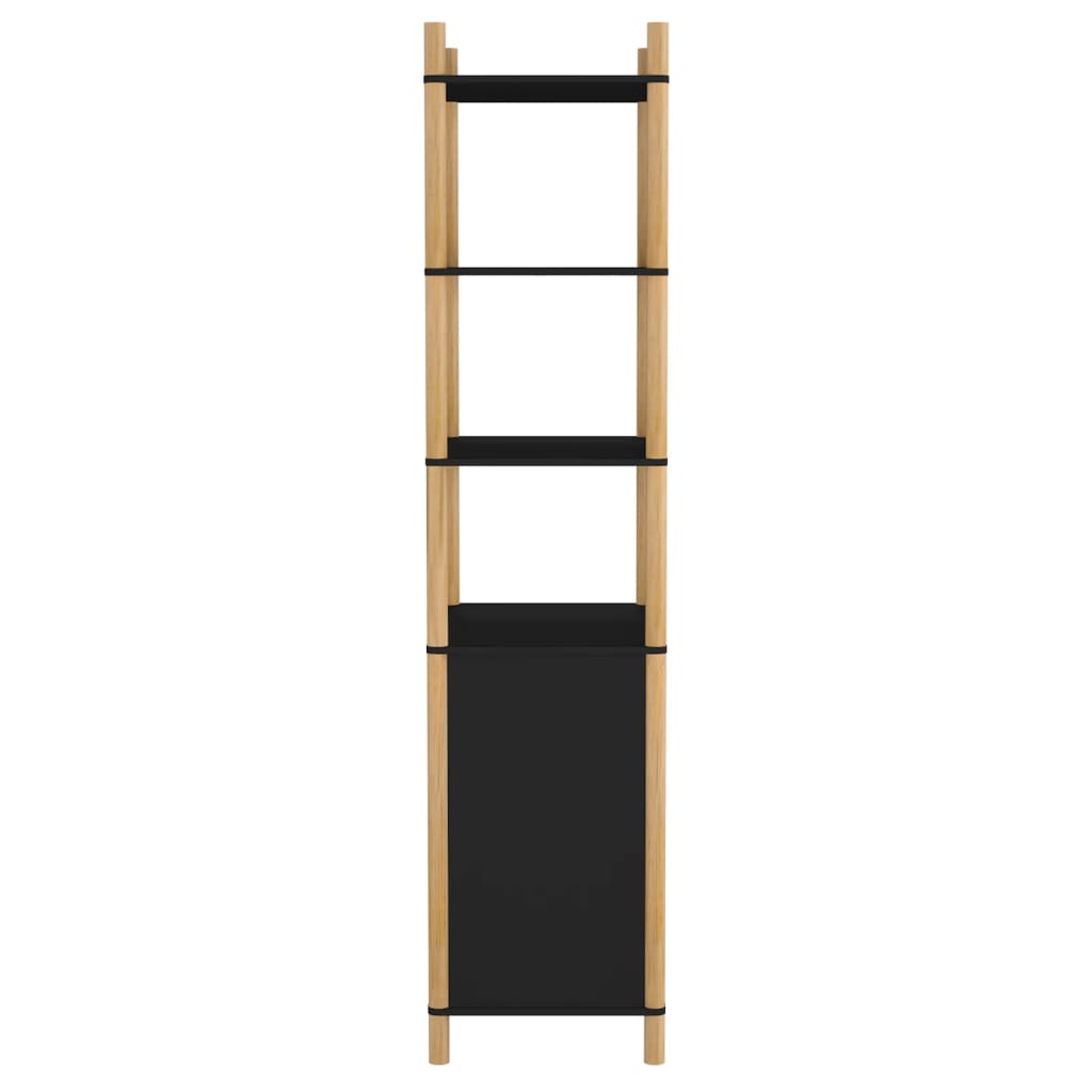Credenza Nera 60x40x173 cm in Legno Multistrato