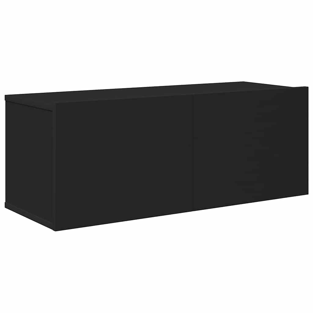 Set di Mobili Porta TV 7 pz Nero in Legno Multistrato