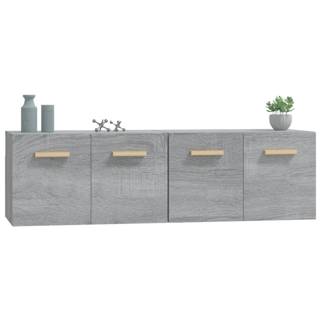 Mobili Parete 2 pz Grigio Sonoma 60x36,5x35cm Legno Multistrato