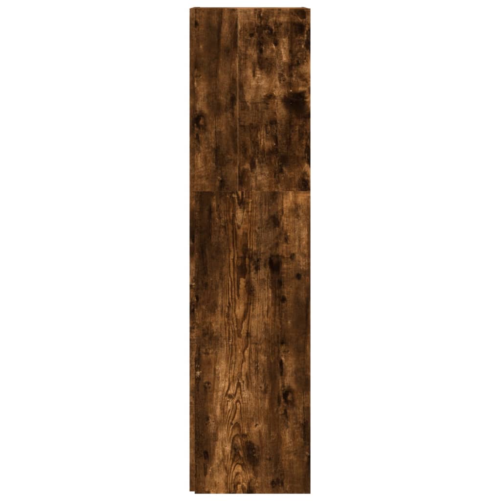 Scaffale Angolare Rovere Fumo 33x33x132 cm Legno Multistrato