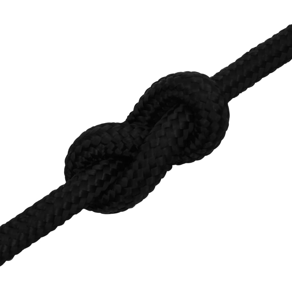 Corda da Lavoro Nera 18 mm 100 m in Poliestere