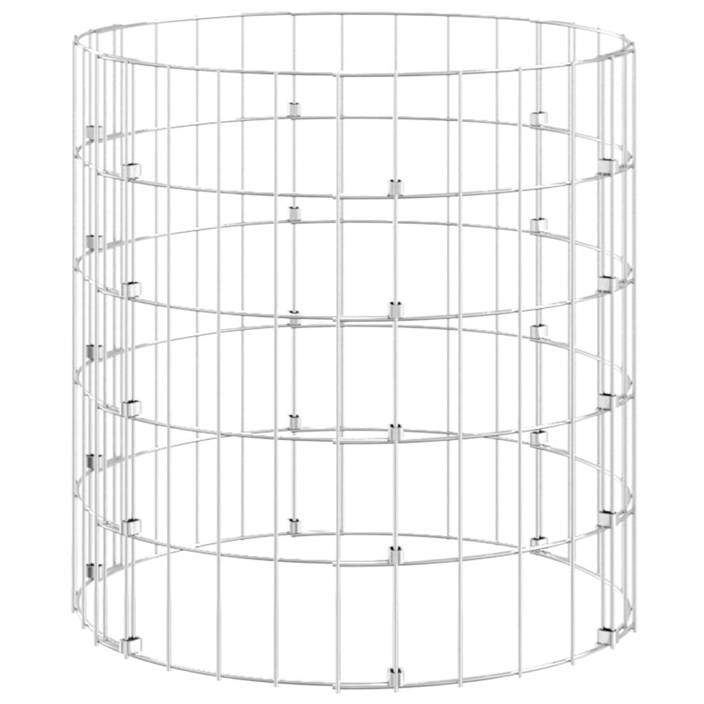 Compostiera da Giardino Ø50x50 cm in Acciaio Zincato