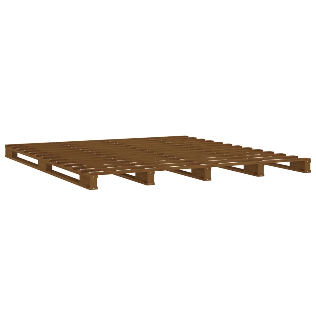 Letto a Pallet senza Materasso Ambra 120x200cm Legno Massello