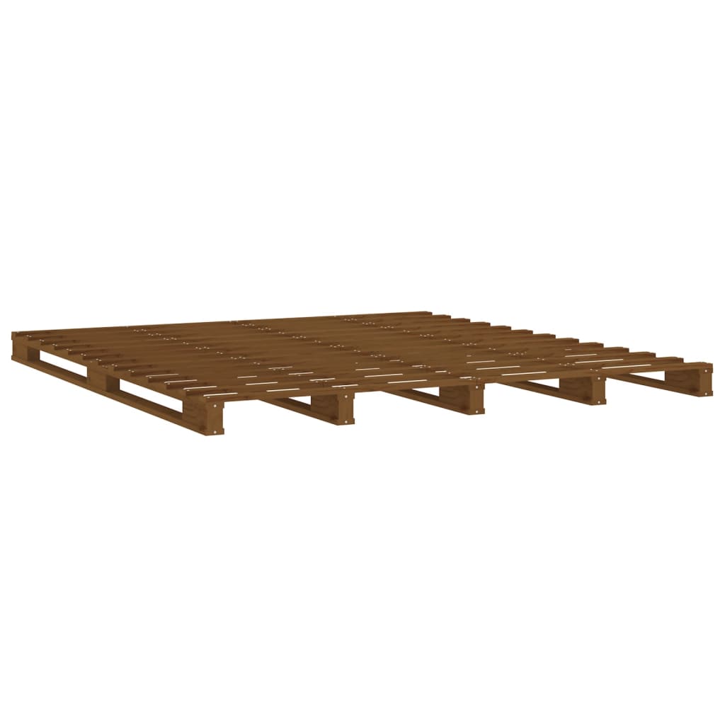 Letto a Pallet senza Materasso Ambra King Legno Massello