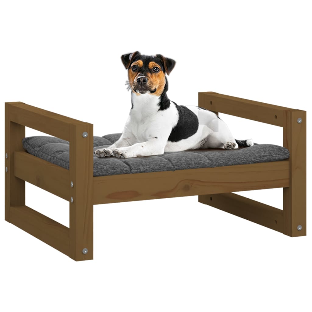 Cuccia per Cani ambra 55,5x45,5x28 cm Legno Massello di Pino