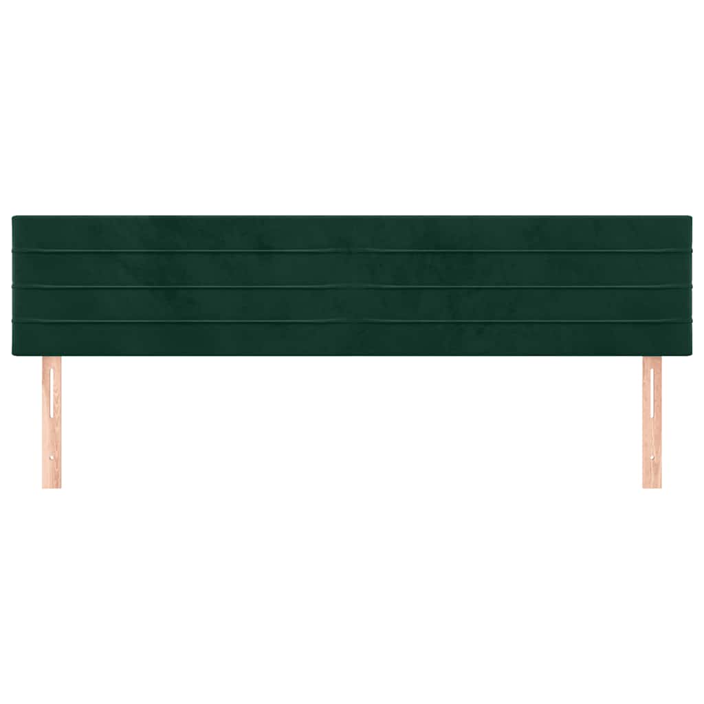 Testiera Verde Scuro 160x5x78/88 cm in Velluto