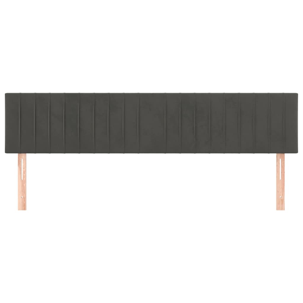 Testiera Grigio Scuro 180x5x78/88 cm in Velluto