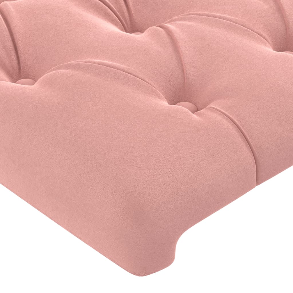 Testiera 2 pz Rosa 72x7x78/88 cm in Velluto