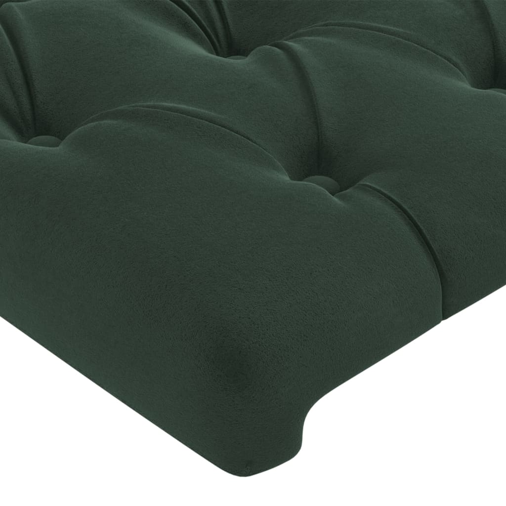 Testiera 2 pz Verde scuro 90 x 7 x 78/88 cm in Velluto